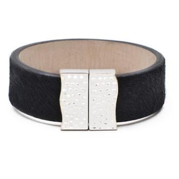 Rustic cuff -Silver n Black Haley! - Picture 1 of 11